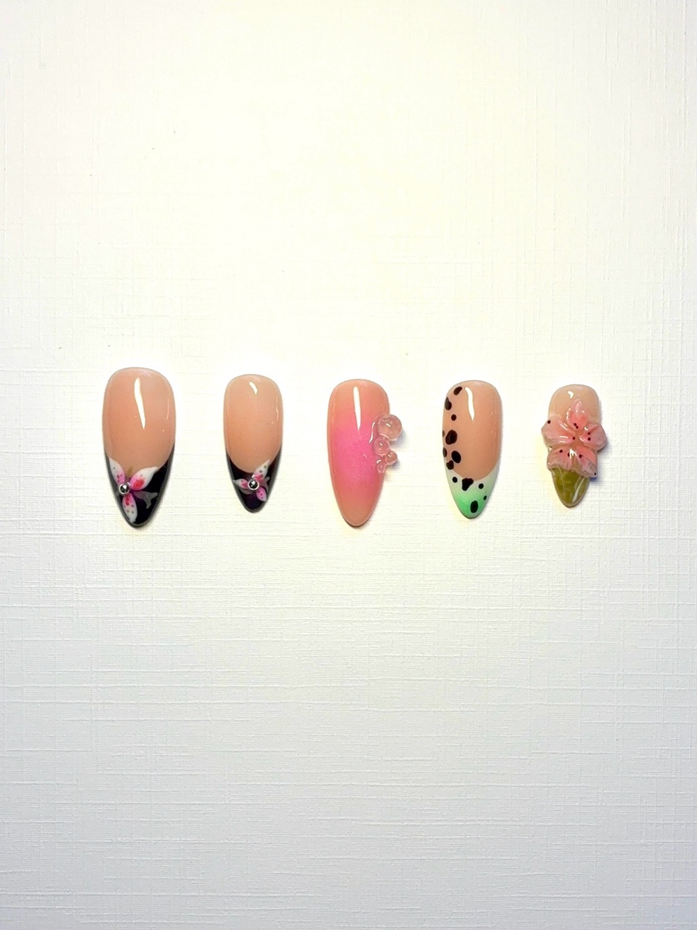 Hand-Painted Floral Press-Ons